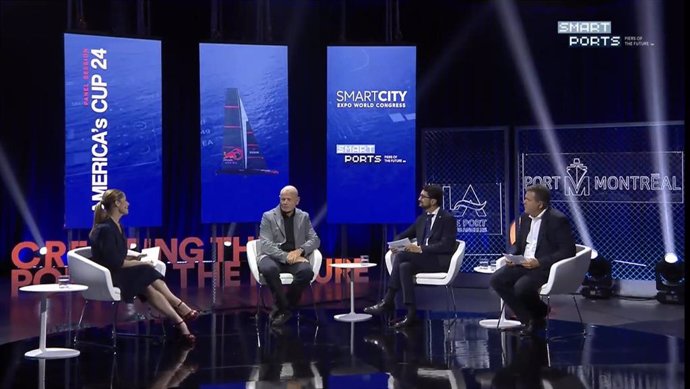 Mesa redonda en el marco del Smart Ports 22 sobre la Copa América que se celebrará en Barcelona el 2024, con el presidente del Port de Barcelona, Dami Calvet