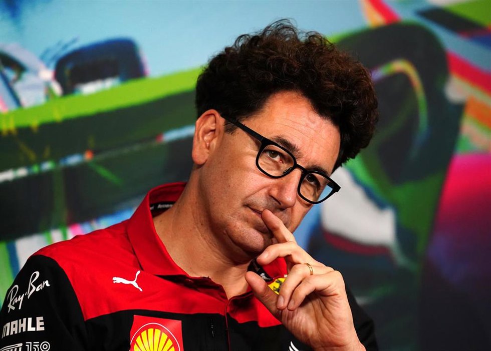 Archivo - El director de equipo de Ferrari, Mattia Binotto, atiende a los medios de comunicación. 
