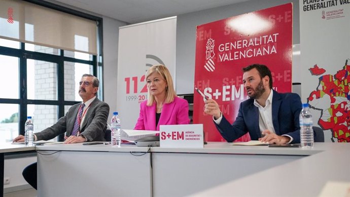 La consellera de Justicia, Interior y Administración Pública, Gabriela Bravo, preside las reuniones mantenidas con alcaldes de municipios de Valencia y Castellón afectados por las lluvias del pasado fin de semana.