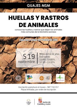 El MSM programa un taller infantil sobre huellas y rastros de animales.