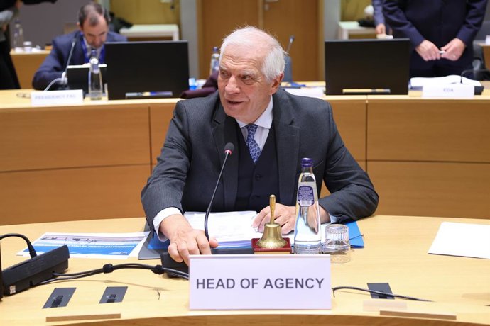 HANDOUT - 15 December 2022, Belgium, Brussels: Josep Borrell, EU Representative for Foreign Affairs, attends a meeting of the EU Defence Ministers. Photo: Francois Lenoir/EU Council/dpa - ATTENTION: editorial use only and only if the credit mentioned ab