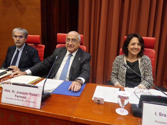 El conseller Joaquim Nadal, en comisión en el Parlament