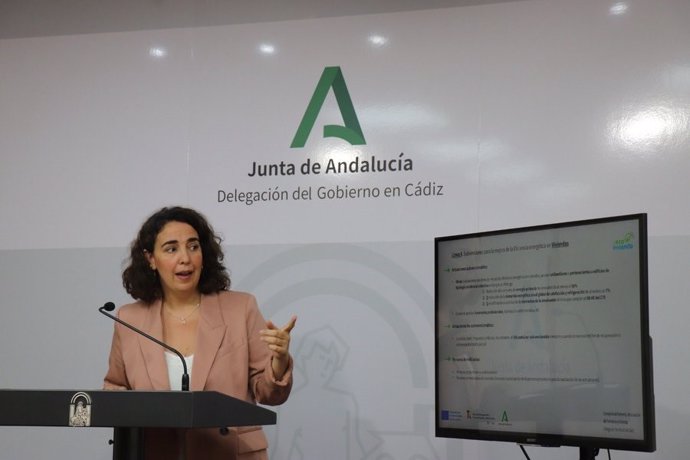 Carmen Sánchez en rueda de prensa en una imagen de archivo.