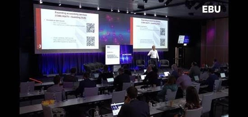 Imagen de las conferencias Horizons 2022 que organiza la Unión Europea de Radiodifusión (UER-EBU)