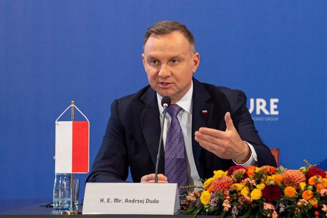 Archivo - Imagen de archivo del presidente de Polonia, Andrzej Duda, en Bratislava, Eslovaquia