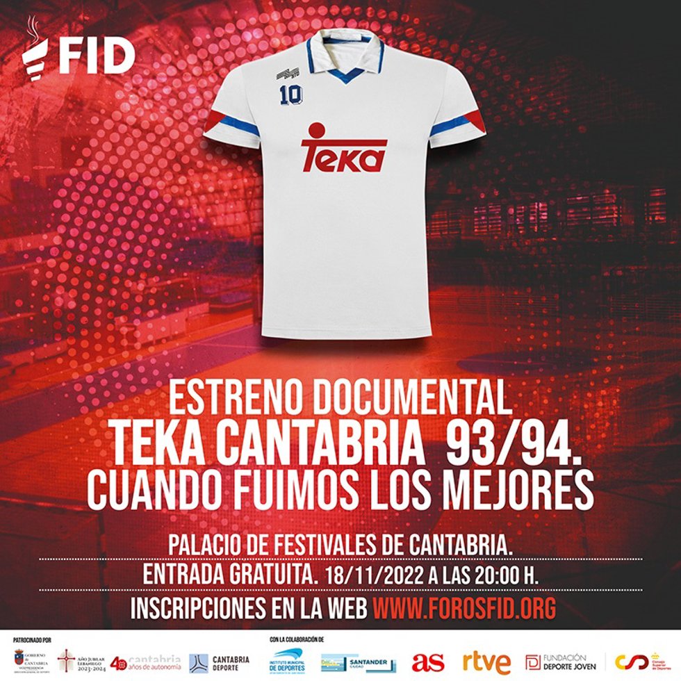 Cartel del documental sobre Teka Cantabria 93/94