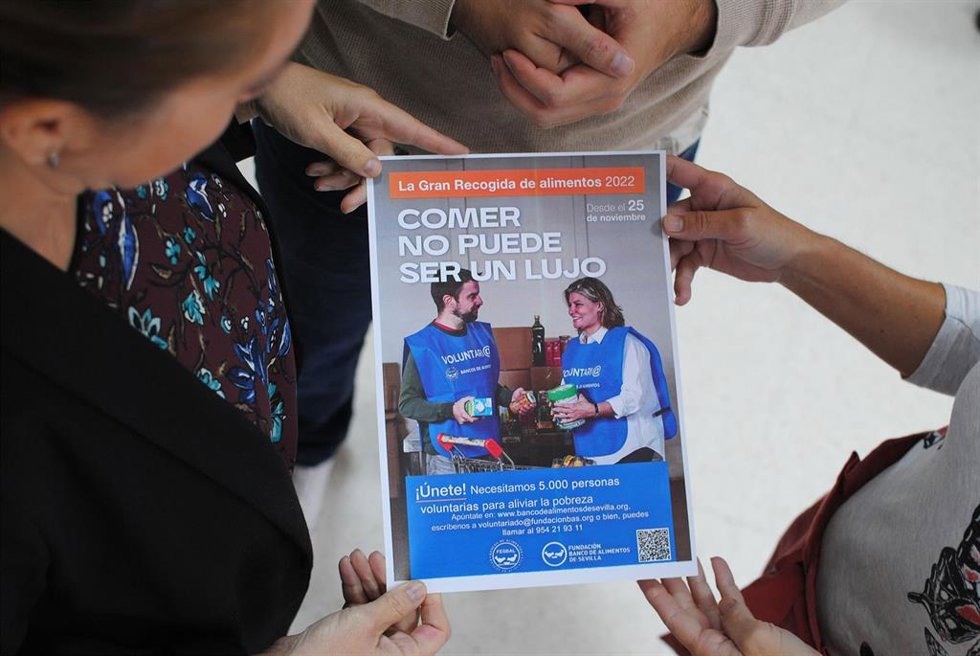 El lema de la campaña 'Gran Recogida de Alimentos' es 'Comer no puede ser un lujo'.