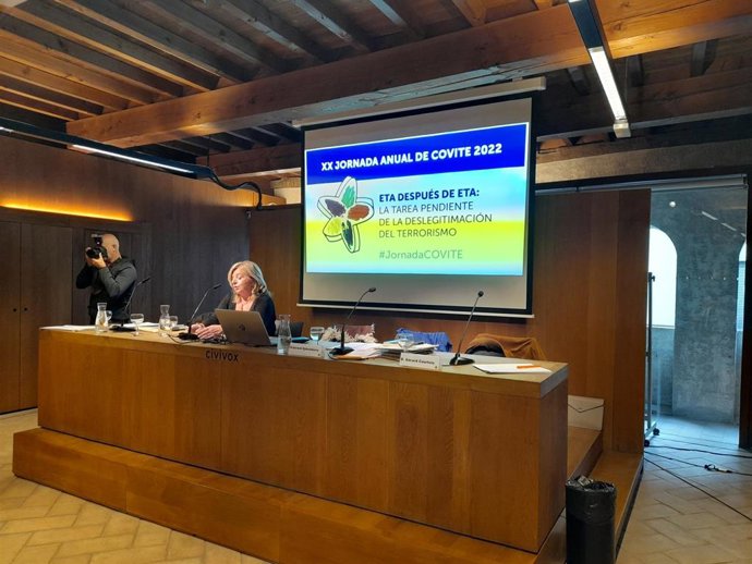 La presidenta de Covite, Consuelo Ordóñez, durante la inauguración de la jornada