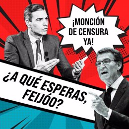 Archivo - Campaña de Ciudadanos instando al PP a prsentar una moción de censura