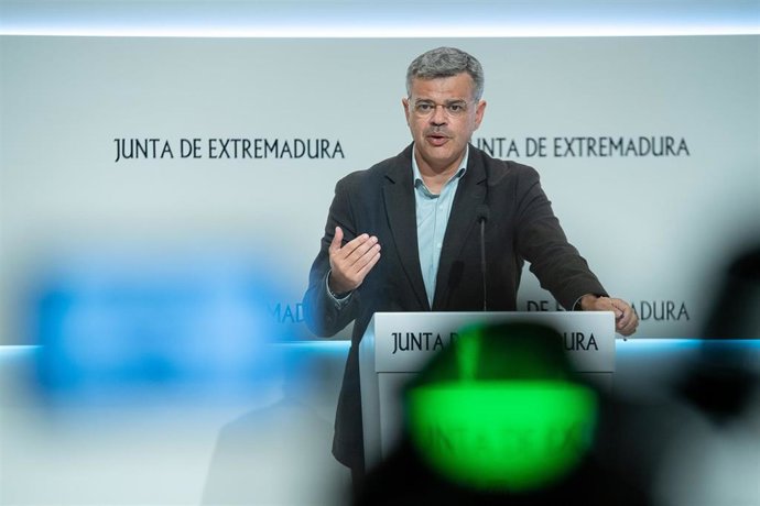 El portavoz de la Junta, Juan Antonio González, en la rueda de prensa posterior al Consejo de Gobierno.