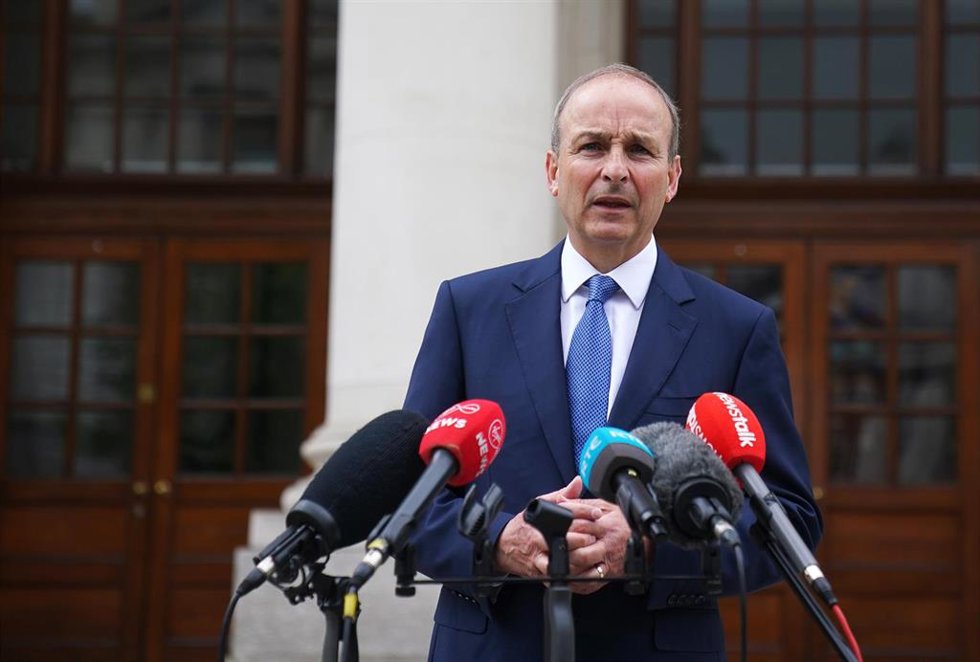 Archivo - El primer ministro de Irlanda, Micheál Martin