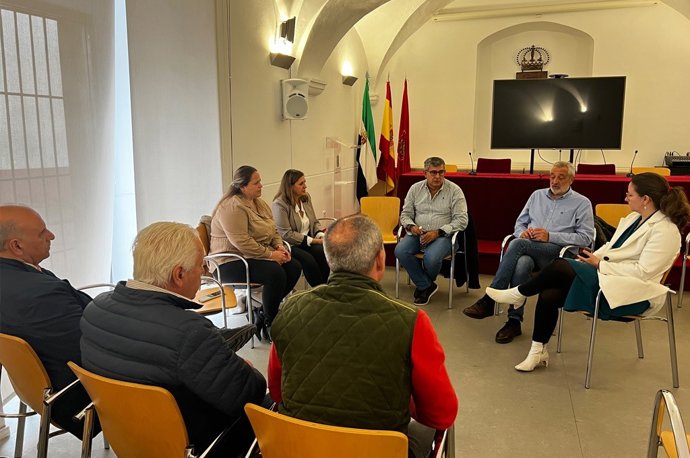 Reunión del presidente de la Diputación de Cáceres con alcaldes de la Zona Centro