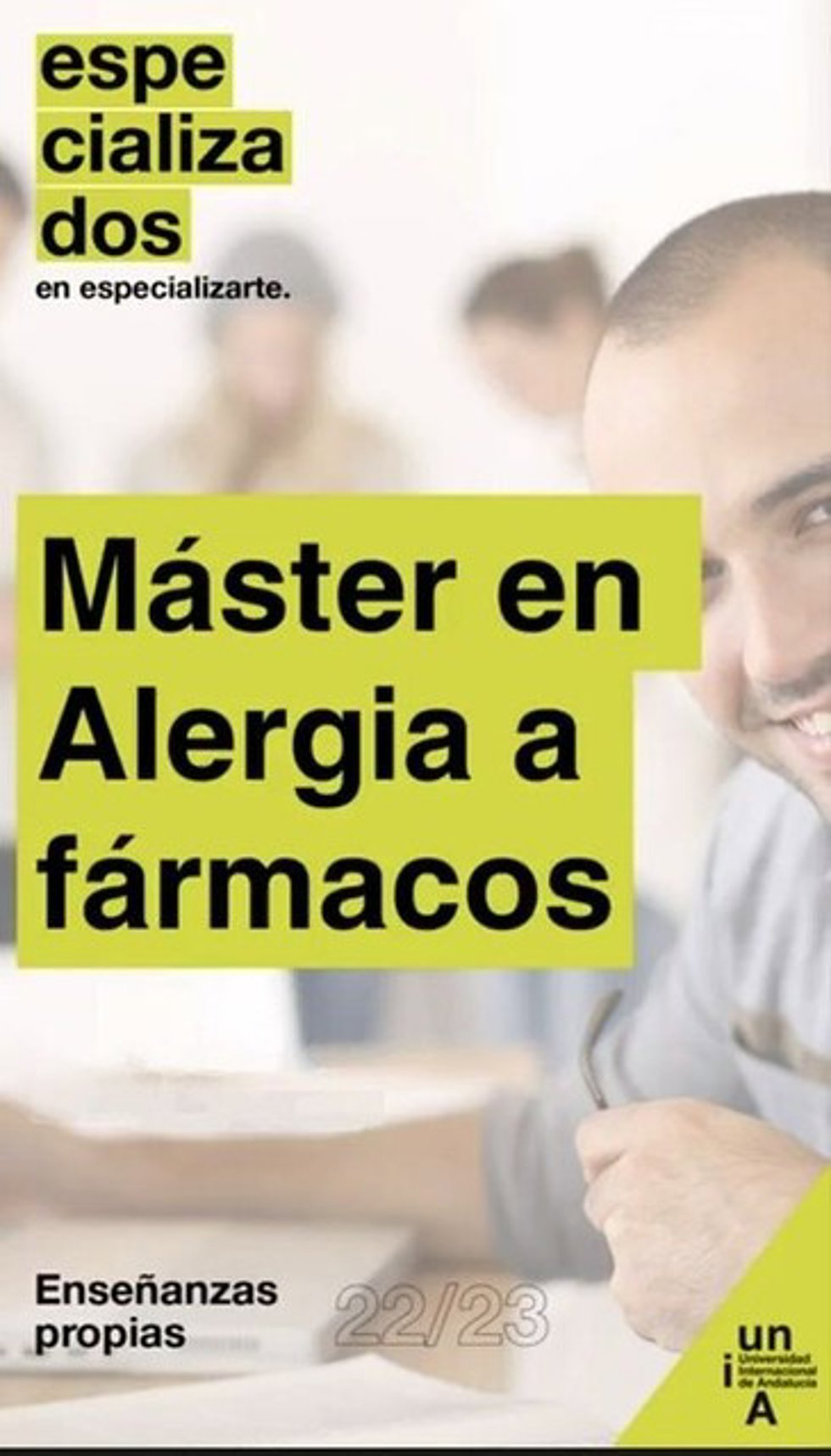Cartel del Máster en Alergia a fármacos