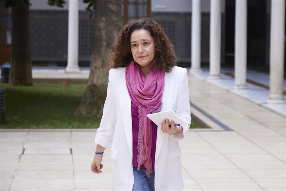 La portavoz del Grupo Por Andalucía, Inmaculada Nieto, en una foto de archivo en el Parlamento andaluz.