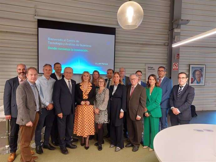 Carolina España en la presentación del primer Hub de Tecnología y Analítica de la empresa británica Quantexa en Málaga Tech Park