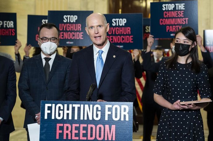 Archivo - El senador republicano Rick Scott.