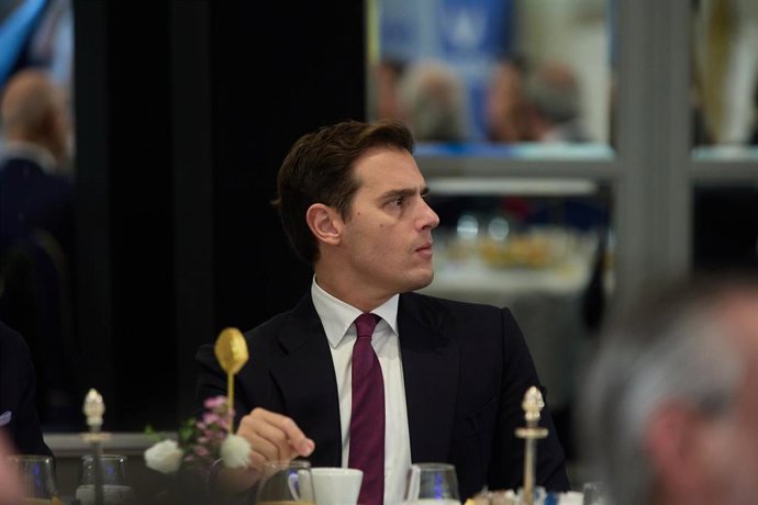 Archivo - El expresidente de Ciudadanos Albert Rivera durante un desayuno Fórum Europa, a 7 de octubre de 2022, en Madrid (España).