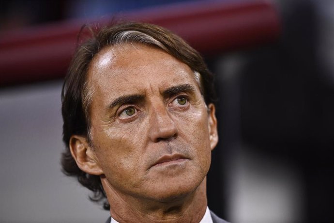 Archivo - El entrenador de la selección de Italia, Roberto Mancini