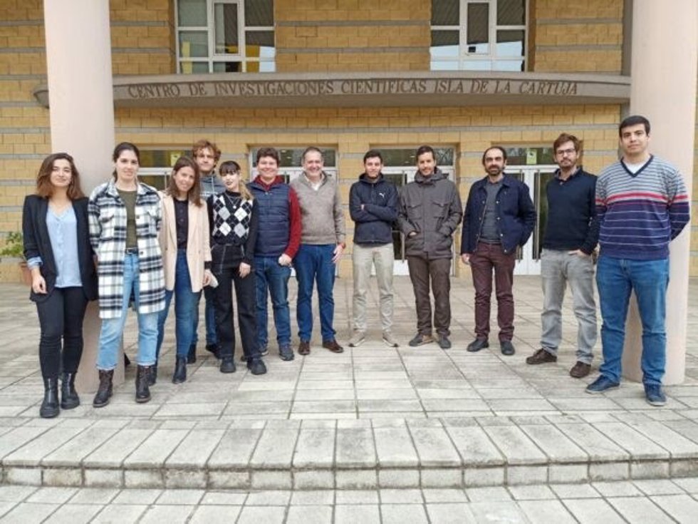 Equipo de la US y el CSIC que ha trabajado en la investigación sobre la capacidad del albero para almacenar energía térmica.
