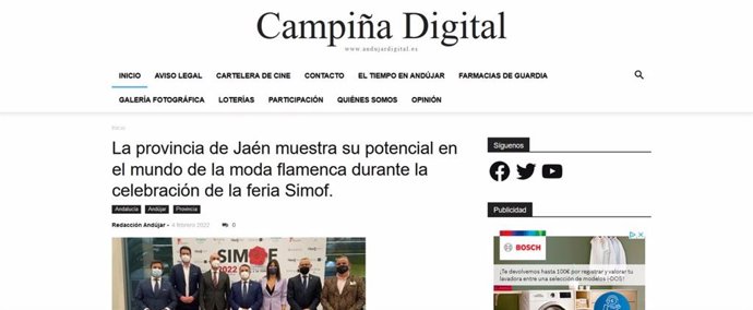 Una portada del diario Campiña Digital 