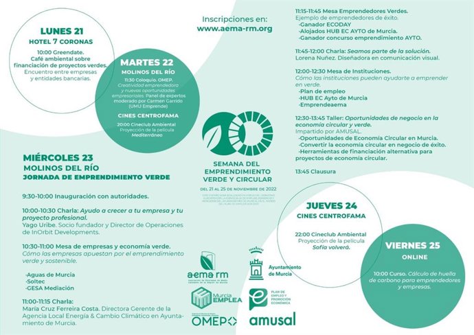 Programa de la 'Semana del Emprendimiento Verde y Circular'