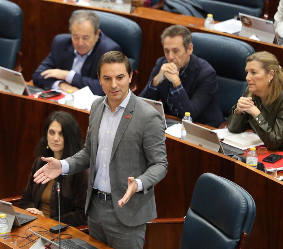 El portavoz del PSOE en la Asamblea de Madrid, Juan Lobato. Archivo.