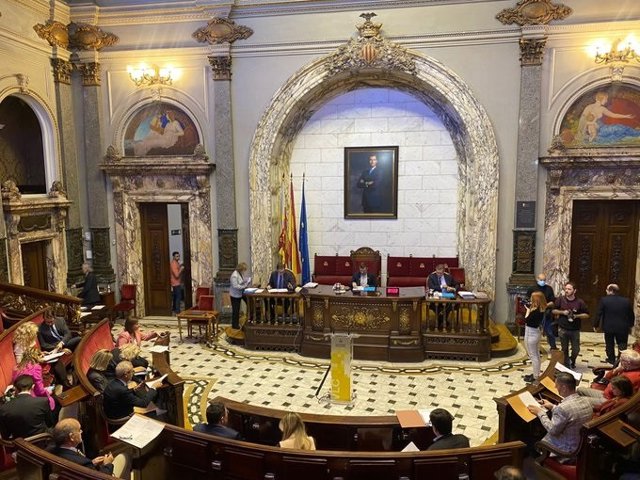 Imagen del pleno del Ayuntamiento de València correspondiente a la sesión ordinaria de novimbre de 2022.