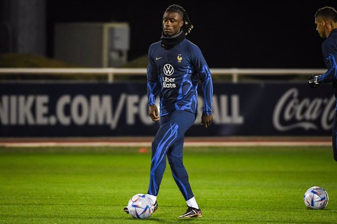 Eduardo CAMAVINGA of France during the training of the French team, preparation for the 2022 World Cup in Qatar, on November 14, 2022 at Centre National du Football in Clairefontaine-en-Yvelines, France - Photo Matthieu Mirville / DPPI