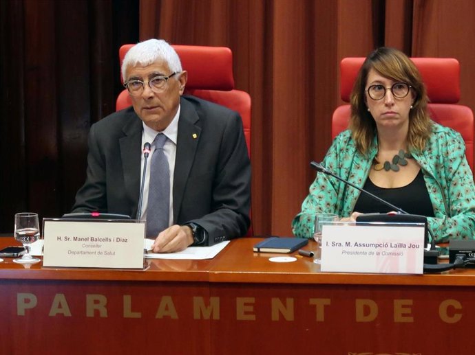 El conseller de Salud, Manel Balcells, en comisión parlamentaria