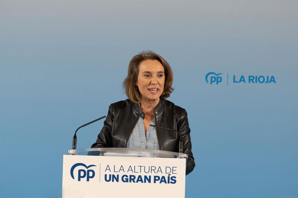 La secretaria general del PP, Cuca Gamarra.