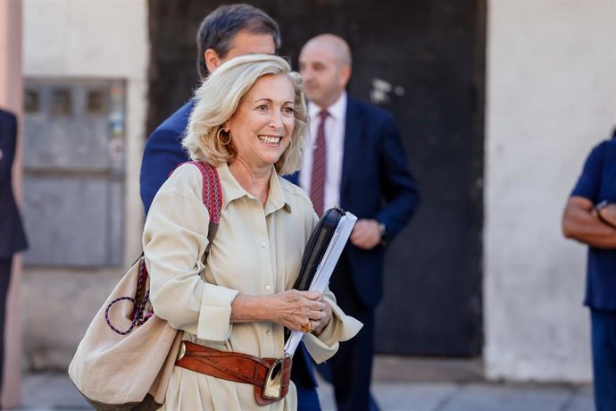 Archivo - La consejera de Familia, Juventud y Política Social de la Comunidad de Madrid, Concepción Dancausa, a su llegada a la reunión del consejo de Gobierno, en el Ayuntamiento de Móstoles, a 21 de septiembre de 2022, en Móstoles, Madrid (España). 