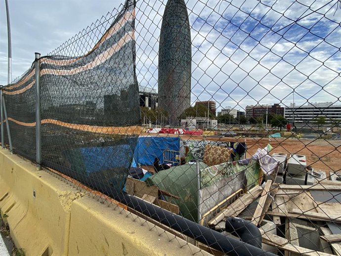 Assentament a les obres de la plaa de les Glries