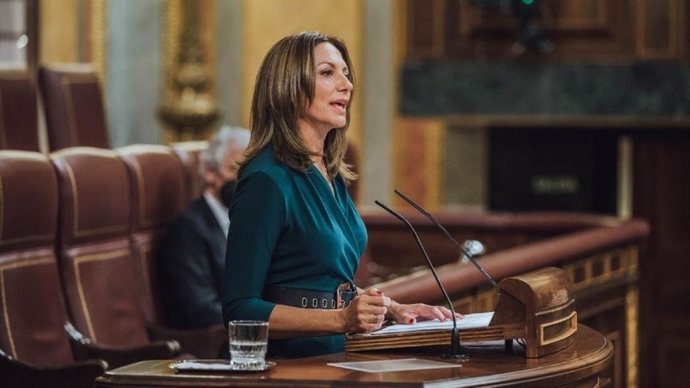 Archivo - La diputada de Vox en el Congreso por Sevilla, Reyes Romero, en una foto de archivo.