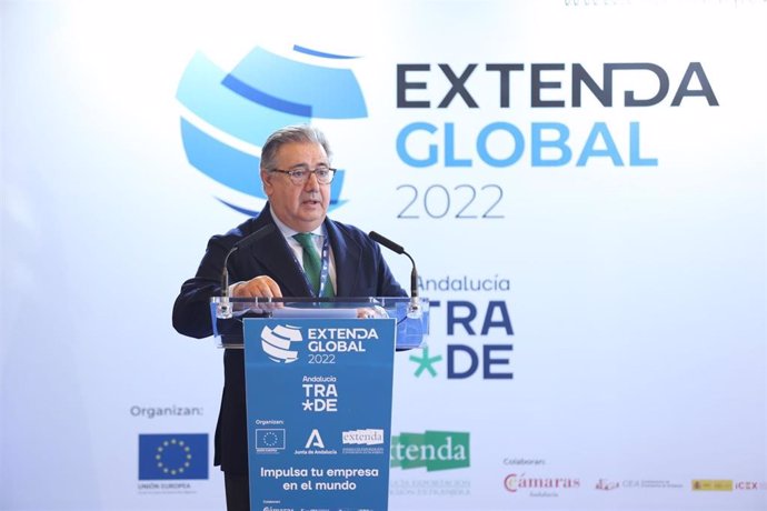 El eurodiputado Juan Ignacio Zoido en Extenda Global.