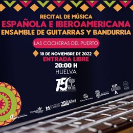 El 'Ensamble de guitarras y bandurria de Huelva' ofrecerá este viernes, en las Cocheras del Puerto, un recital de música de España e Iberoamérica