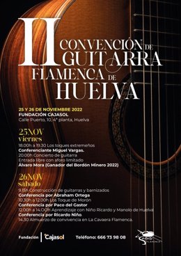 Cartel de la II Convención de Guitarra Flamenca de Huelva.