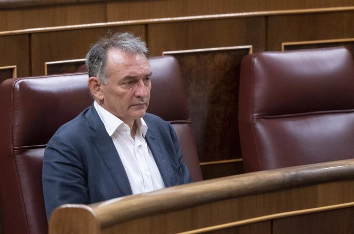 Archivo - El secretario de Estado para la Agenda 2030 y secretario general del PCE, Enrique Santiago, durante una sesión plenaria, en el Congreso de los Diputados, a 15 de septiembre de 2022, en Madrid (España).