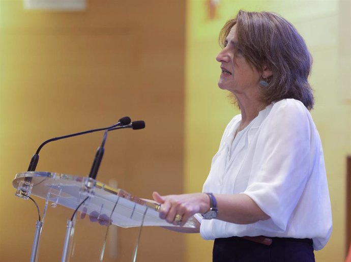 La vicepresidenta del Gobierno y ministra para la Transición Ecológica y el Reto Demográfico, Teresa Ribera, presenta los resultados del primer mes de aplicación del Plan Más Seguridad Energética (Plan +SE), a 11 de noviembre de 2022, en Madrid (España)