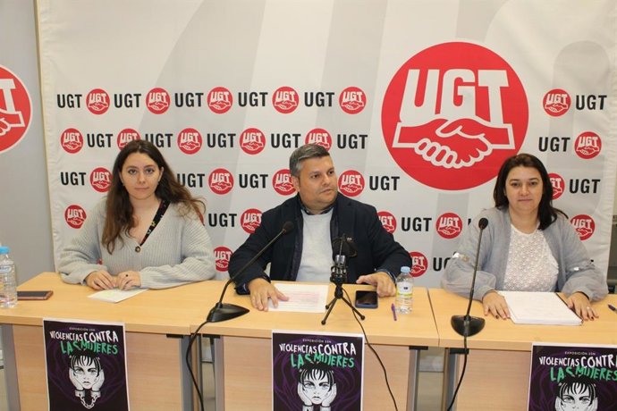 UGT presenta la campaña '25N. Violencias contra las mujeres' que llevará por toda C-LM la próxima semana.