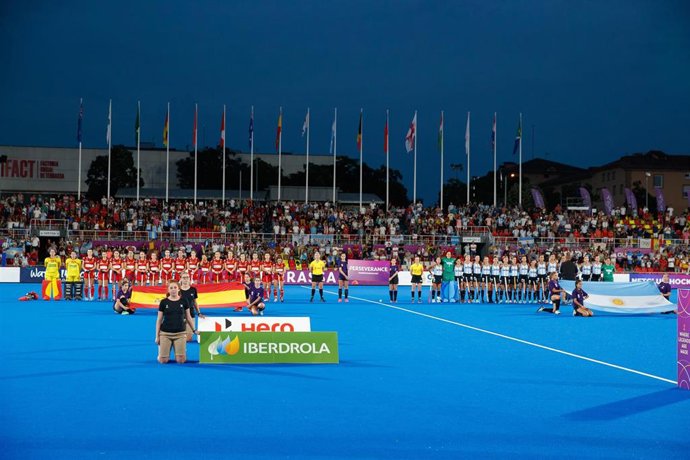 Archivo - España-Argentina de la Copa del Mundo FIH Femenina 2022 en Terrassa
