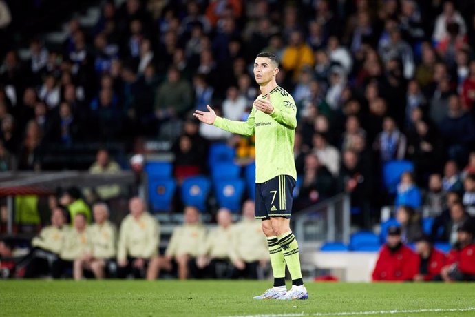 Cristiano Ronaldo durante un partido del Manchester United 