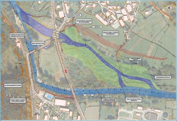 Actuación proyectada en Caranceja-Casar de Periedo.