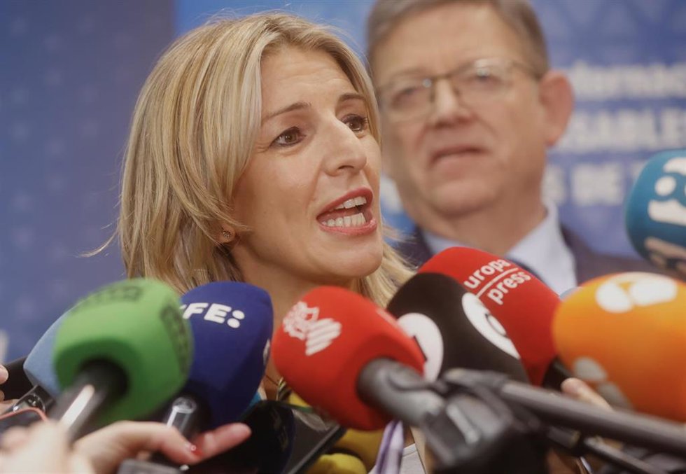 La vicepresidenta del Gobierno Yolanda Díaz en Valencia