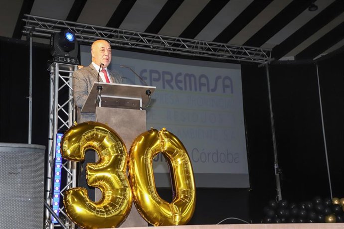 El presidente de la Diputación de Córdoba, Antonio Ruiz, en el acto de celebración por los 30 años de Epremasa.