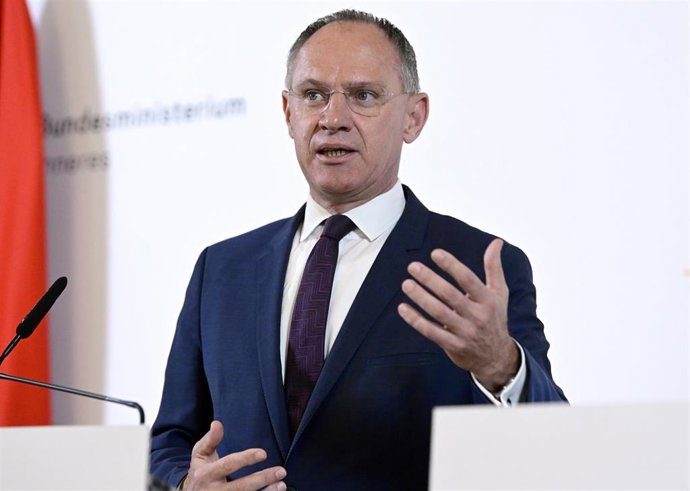 Archivo - Gerhard Karner, ministro del Interior de Austria