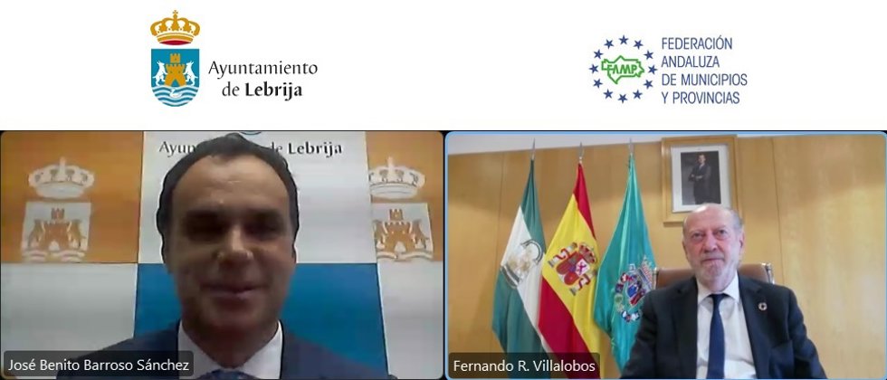 El alcalde de Lebrija, José Barroso, y el presidente de la Diputación de Sevilla, Fernando Rodríguez Villalobos.