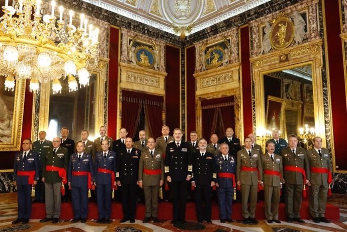 Audiencia militar del Rey a oficiales de las Fuerzas Armadas