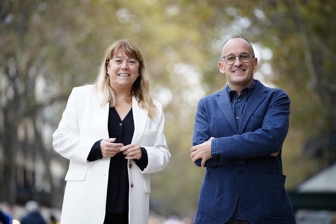 La consellera de Cultura, Natlia Garriga, i el nou director de l'ICEC, Edgar Garcia Casellas
