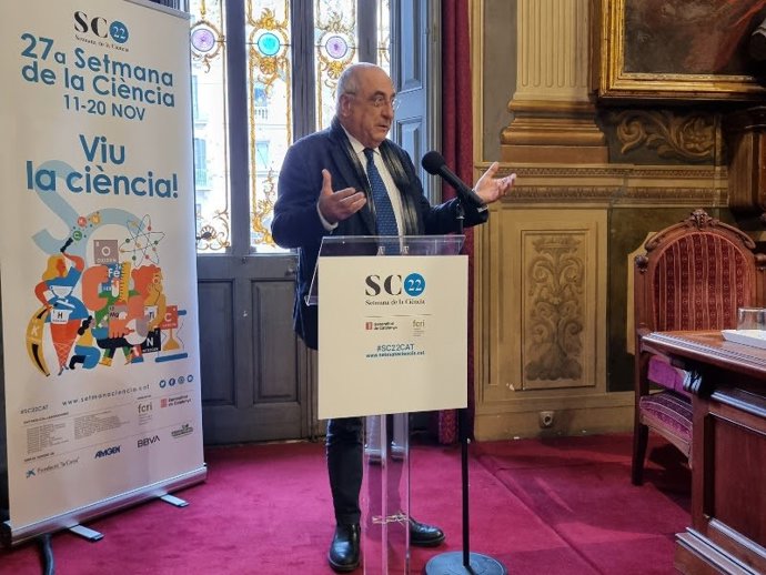El conseller Joaquim Nadal en la clausura de la 27a Setmana de la Cincia