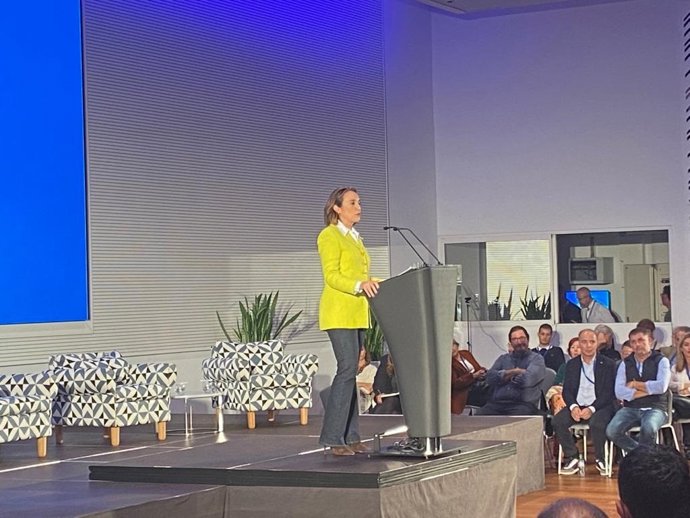 La secretaria general del PP nacional, Cuca Gamarra, en un acto en Palma.